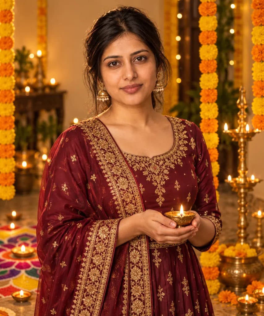 AI photo prompt example 2 for Gemini Diwali Prompts