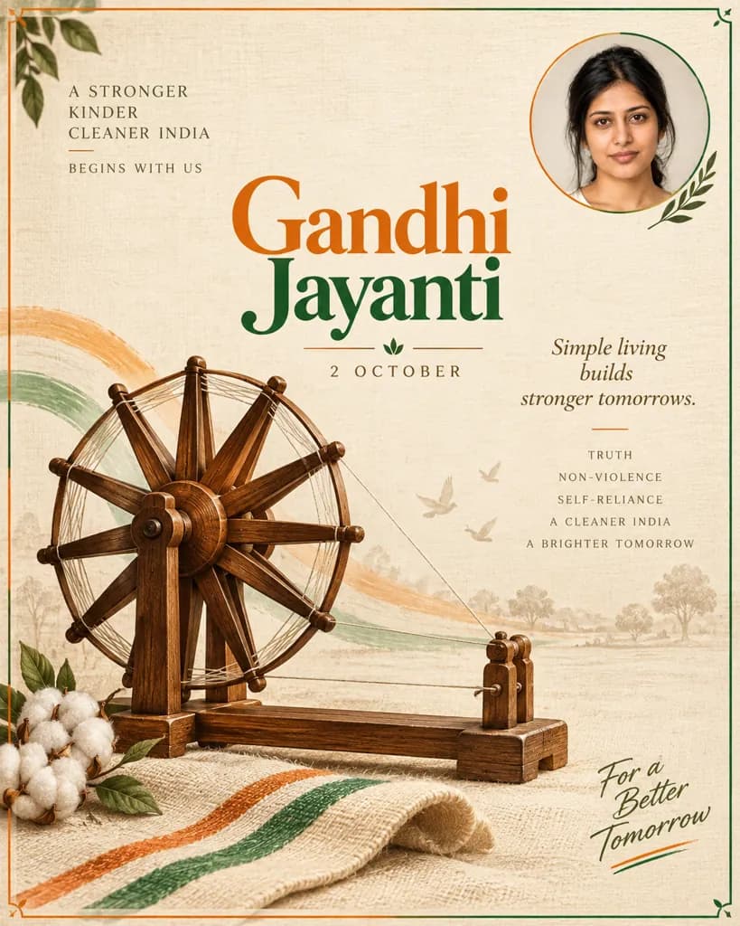 Gandhi Jayanti Poster Prompts