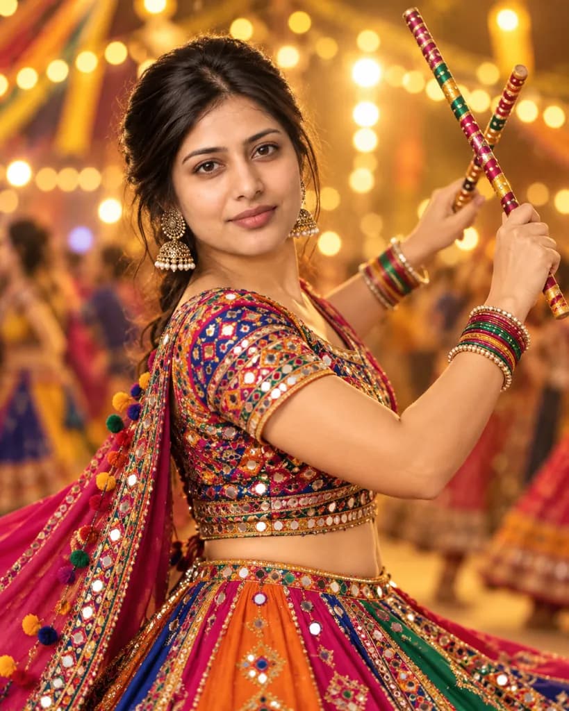 AI photo prompt example 2 for Gemini Navratri AI Photo Prompts