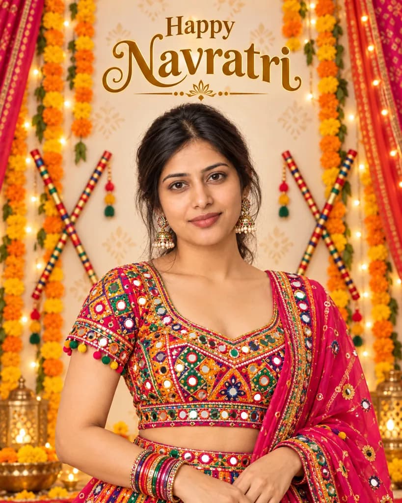 AI photo prompt example 6 for Gemini Navratri AI Photo Prompts
