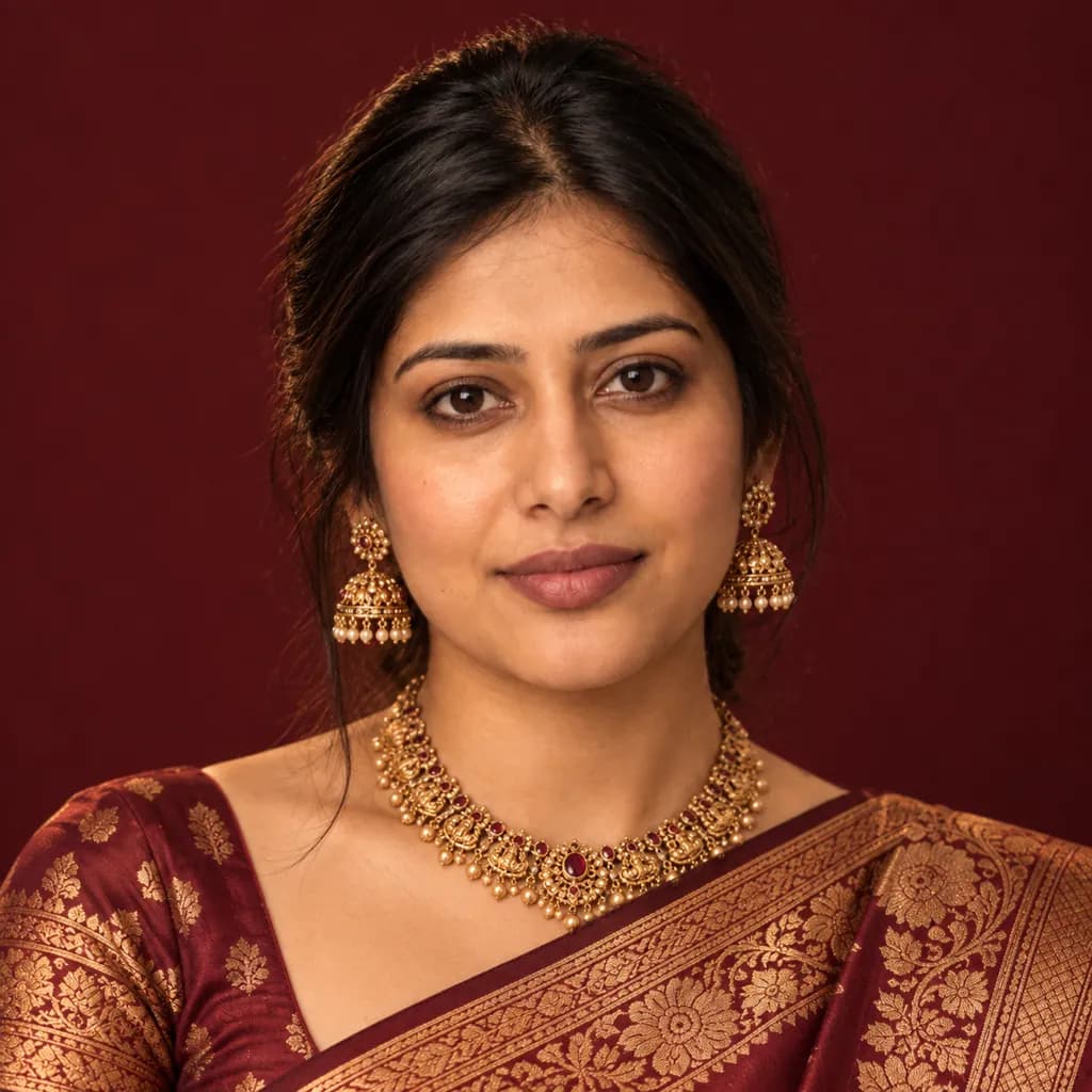 AI photo prompt example 1 for Gemini Saree AI Photo Prompts