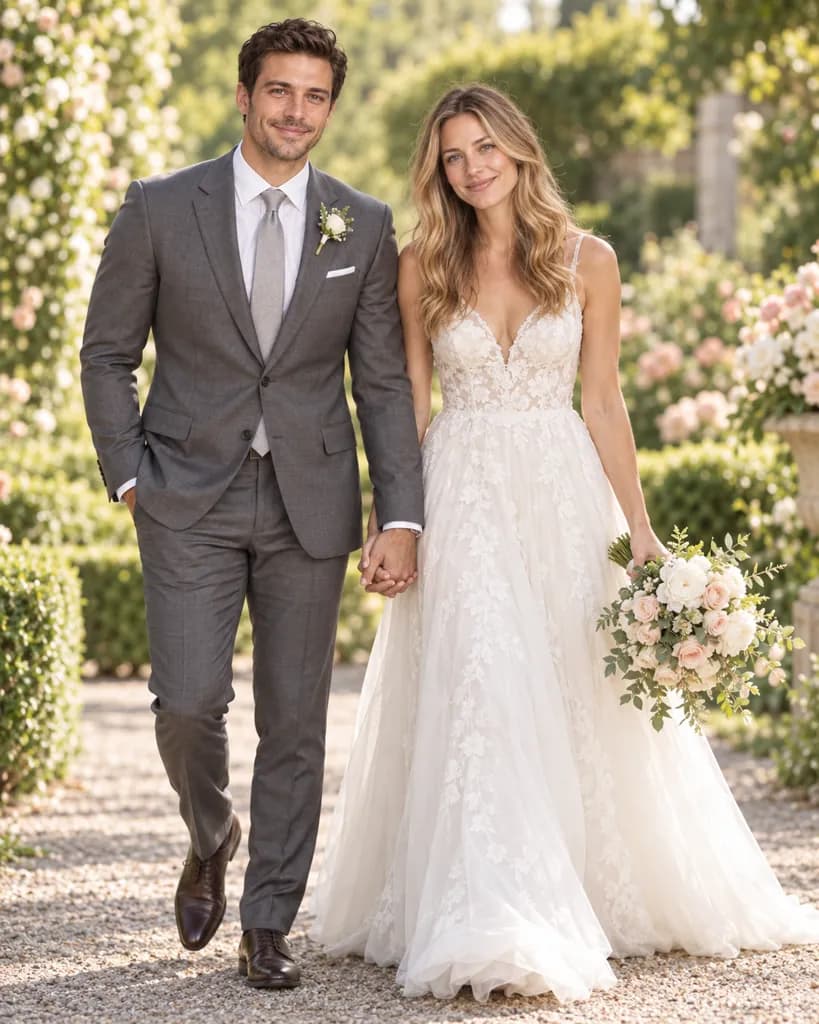 AI photo prompt example 2 for Gemini Wedding Photo Prompts